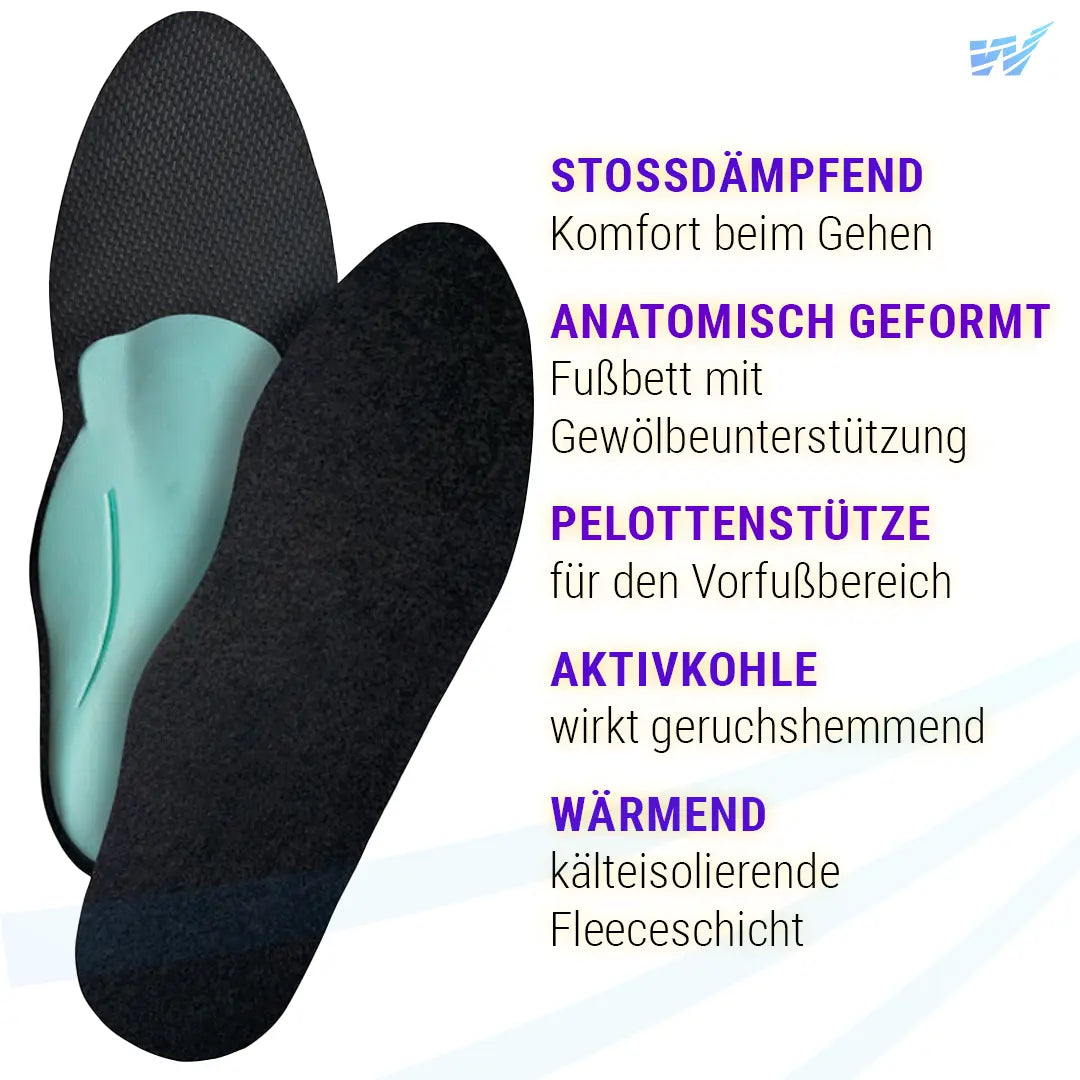FußGut Dämpfungs Einlagen – stoßdämpfend, anatomisch geformt und geruchshemmend für mehr Komfort