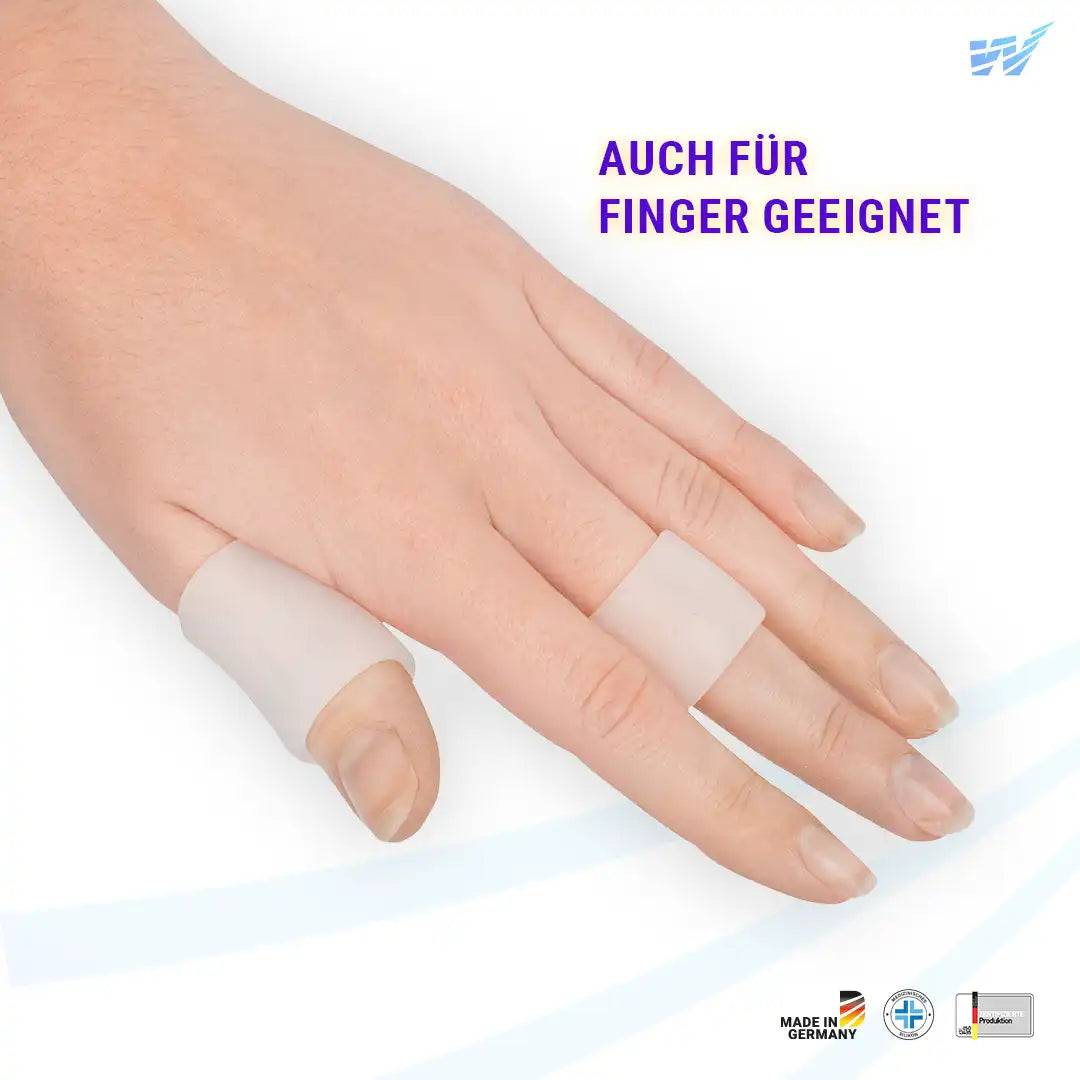 Silikon Zehenschutzringe auch für Finger geeignet – weich, flexibel und hautverträglich