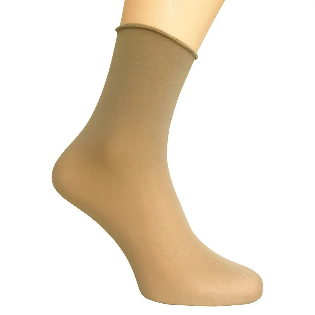 Janastyle Lollipop Socken Beige am Fuß – Angenehm weicher Sitz ohne Druckstellen, ideal für den Alltag.