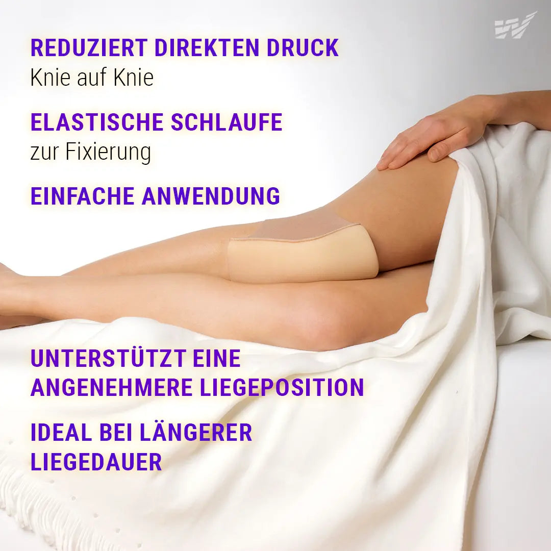 FußGut Knie Lagerungspolster Supersoft – druckreduzierend für Seitenschläfer