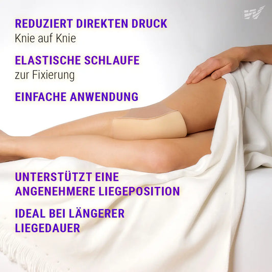 FußGut Knie Lagerungspolster Supersoft – druckreduzierend für Seitenschläfer