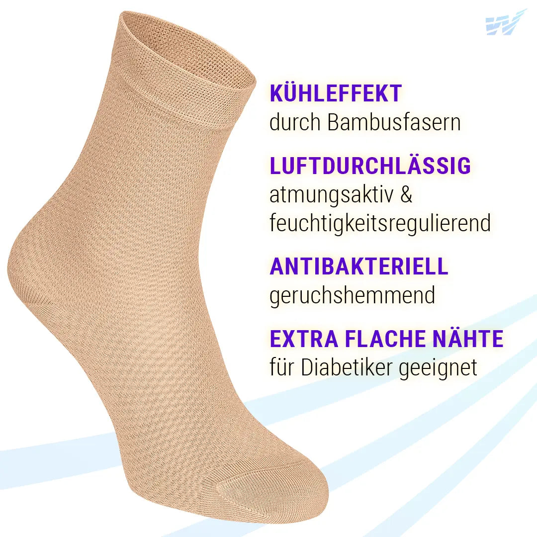 Mesh Summerlight Socken mit Bambusfasern – kühlend, atmungsaktiv und geruchshemmend