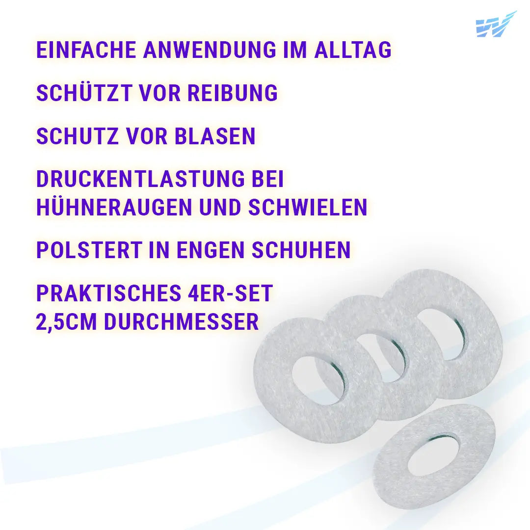 FußGut selbstklebender Gelring zur Druckentlastung bei Hühneraugen, Blasen und Reibung